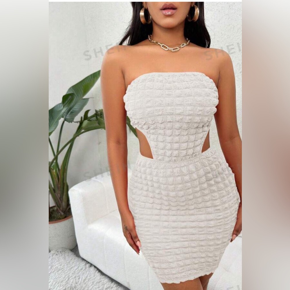Sexy cut out waist tube bodycon dress